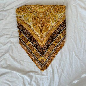 Yellow Bandana Satin Top BRAND NEW